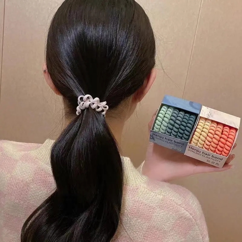 Elastic Hair Bands Set in Assorted Colors